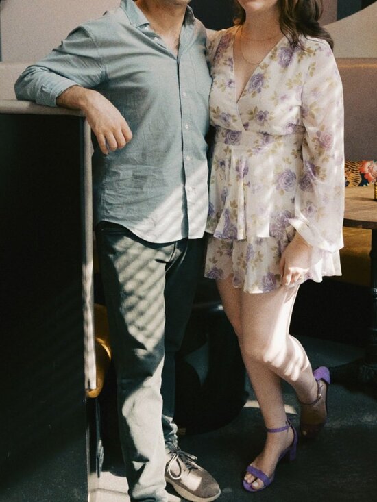 💜 Vanessa Tiered Bottom Floral Romper 🤍 Francesca’s Brand 💜 Size XL 🤍 - Picture 9 of 9